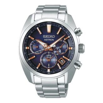 Astron GPS Solar-Uhr Blau Silber