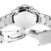Business-Casual-Sportuhr mit Quarzwerk, schwarzem Zifferblatt und silbernem Armband