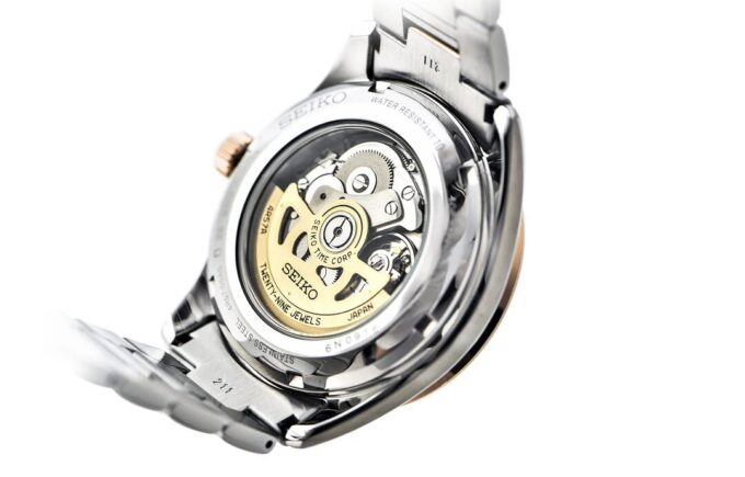 Business-Casual-Uhr mit Stahlarmband, mechanisch