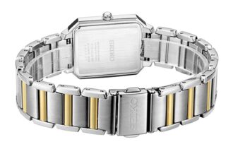 Minimalistische Quarzuhr mit quadratischem Stahlband, weiß