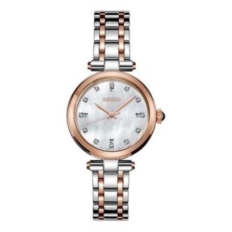 Neue modische Quarz-Uhr mit Nieten in Roségold, wasserdicht bis 50 m