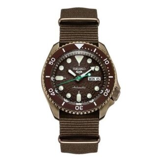 Nr. 5 42,5 mm Mechanische klassische Uhr Braun