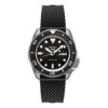 Nr. 5 Serie Sportliche mechanische Uhr mit schwarzem Kautschukarmband SRPD73k2