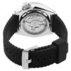 Nr. 5 Serie Sportliche mechanische Uhr mit schwarzem Kautschukarmband SRPD73k2