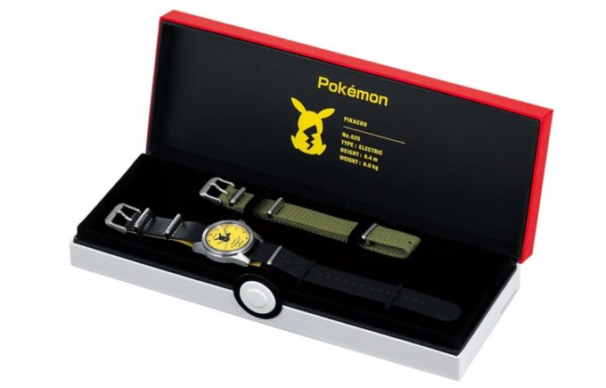 Pokémon Pikachu Crossover Limited Edition Uhr Gelb Schwarz