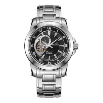 Premier-Serie – Lässige mechanische wasserdichte Uhr in Schwarz