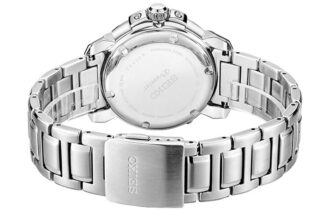 Premier-Serie Uhr mit blauem Zifferblatt, Edelstahlarmband und Saphirglas