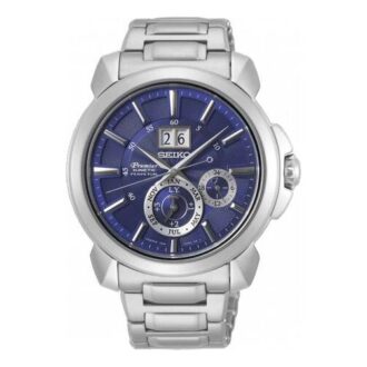 Premier Series Casual Business Wasserdichte Quarzuhr Blaues Zifferblatt Stahlarmband