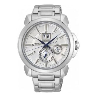 Premier Series Casual Business Wasserdichte Quarzuhr Weißes Zifferblatt Stahlband