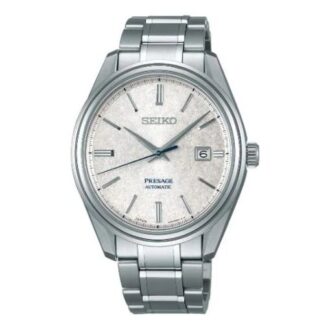 Presage Serie 41 mm Limited Edition ultraflache mechanische Retro-Business-Uhr mit Lederarmband