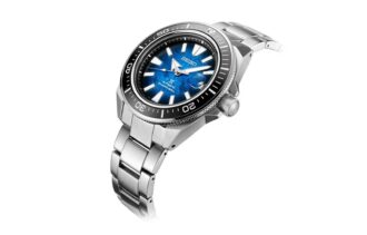 Prospex-Serie Mechanische Uhr mit Saphirglas, Warrior Gradient Blue Steel Strip, wasserdicht bis 200 Meter