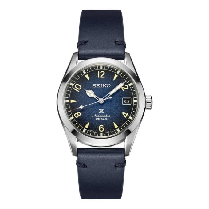 Prospex-Serie Retro-Mechanikuhr mit grünem Sternenhimmel-Motiv und Kautschukarmband