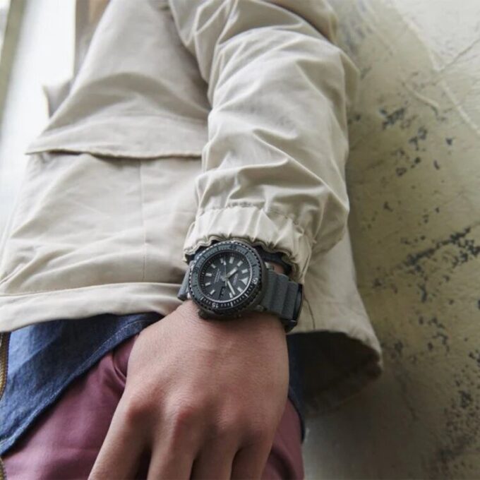 Prospex-Serie Sport-Mechanikuhr Grau