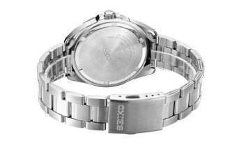 Schwarze Stahlband-Uhr im Business-Casual-Stil, wasserdicht