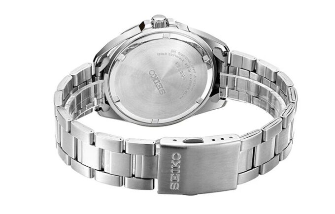 Schwarze Stahlband-Uhr im Business-Casual-Stil, wasserdicht