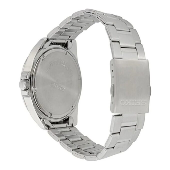 Schwarze Stahlband-Uhr im Business-Casual-Stil, wasserdicht