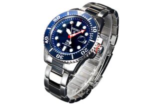 Seiko X PADI Eco-Drive Silber/Blau