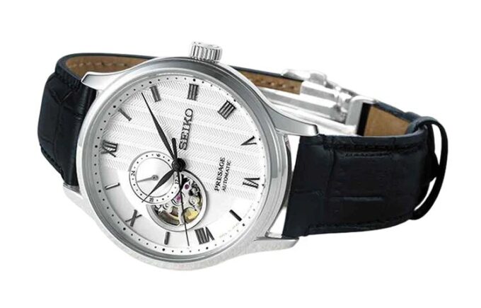 Uhr Presage Serie Japan Weißes Zifferblatt Armband Business 4R-Uhrwerk Automatik / Mechanische Uhr