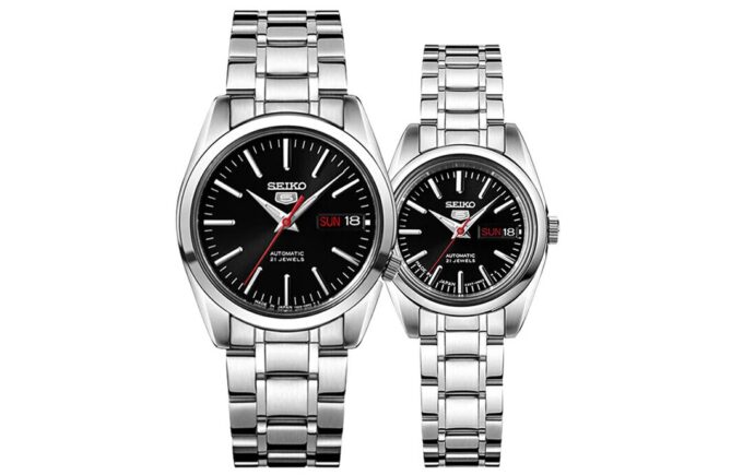 Unisex Mechanical Schwarz/Silber SNKL45J1+SYMK17J1